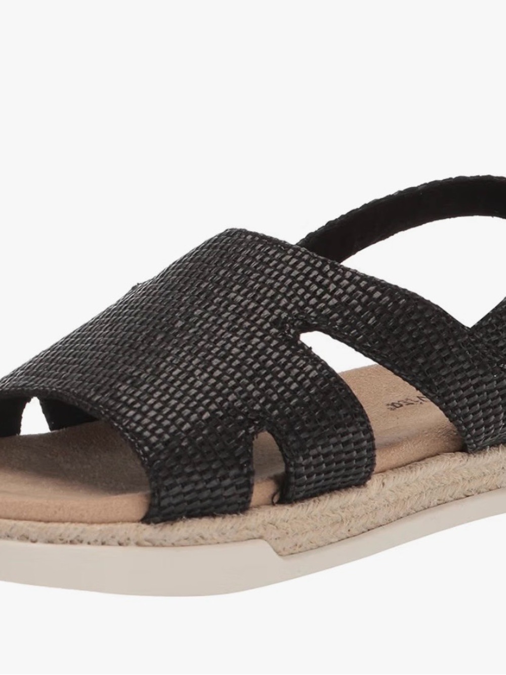 Bella Vita Black Woven Slingback Sandal